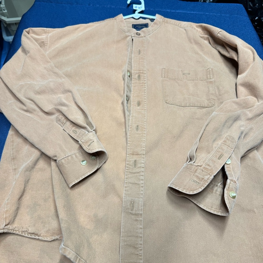 Men's Tan Button-Up Jacket